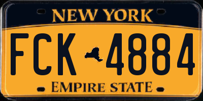NY license plate FCK4884