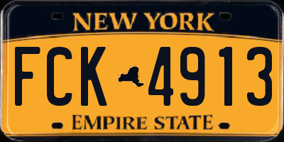 NY license plate FCK4913