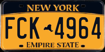 NY license plate FCK4964