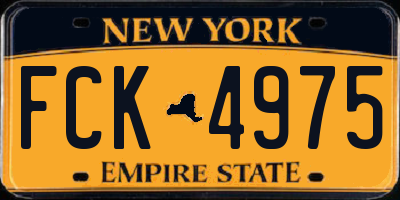 NY license plate FCK4975