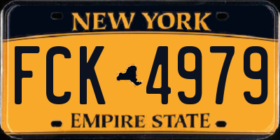 NY license plate FCK4979