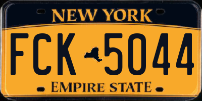 NY license plate FCK5044