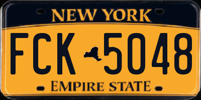 NY license plate FCK5048