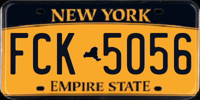 NY license plate FCK5056