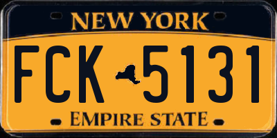 NY license plate FCK5131