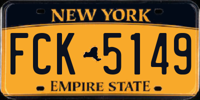 NY license plate FCK5149