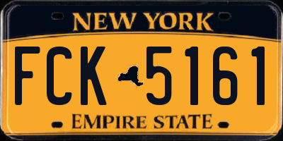 NY license plate FCK5161