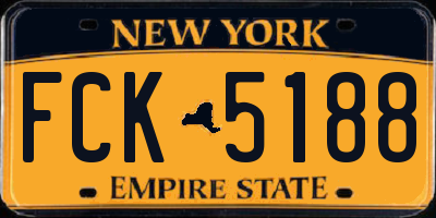 NY license plate FCK5188