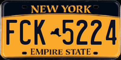 NY license plate FCK5224