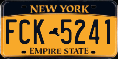 NY license plate FCK5241