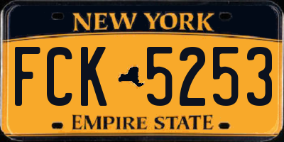 NY license plate FCK5253