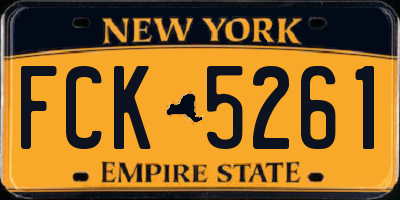 NY license plate FCK5261