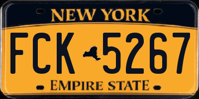 NY license plate FCK5267