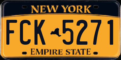 NY license plate FCK5271