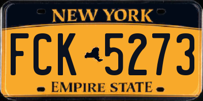 NY license plate FCK5273