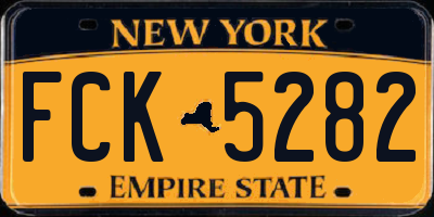 NY license plate FCK5282