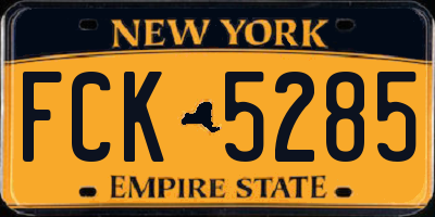NY license plate FCK5285