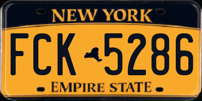 NY license plate FCK5286