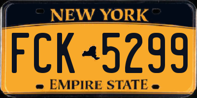 NY license plate FCK5299