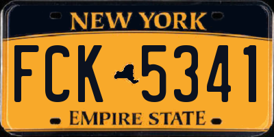 NY license plate FCK5341