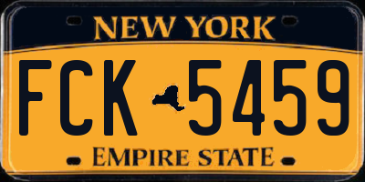 NY license plate FCK5459