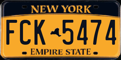 NY license plate FCK5474