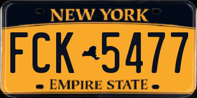NY license plate FCK5477
