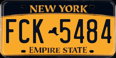 NY license plate FCK5484