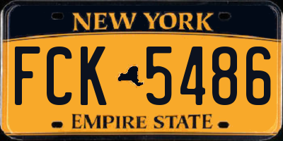 NY license plate FCK5486