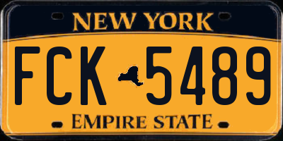 NY license plate FCK5489