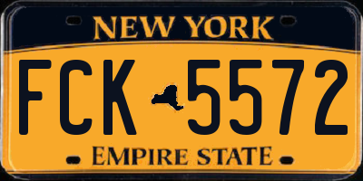 NY license plate FCK5572