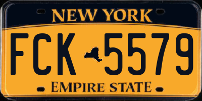 NY license plate FCK5579