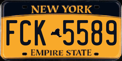 NY license plate FCK5589