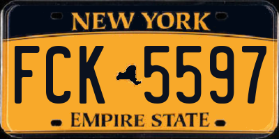 NY license plate FCK5597