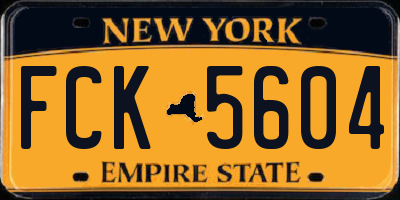 NY license plate FCK5604