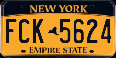 NY license plate FCK5624