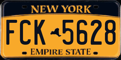 NY license plate FCK5628