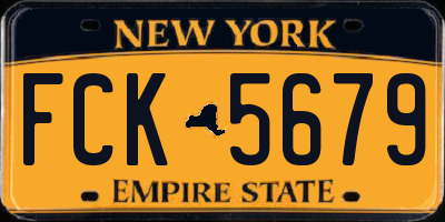 NY license plate FCK5679