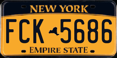 NY license plate FCK5686