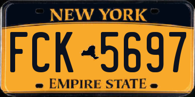 NY license plate FCK5697