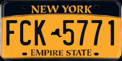 NY license plate FCK5771
