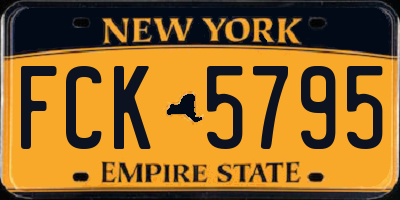NY license plate FCK5795