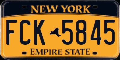NY license plate FCK5845