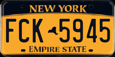 NY license plate FCK5945