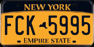 NY license plate FCK5995