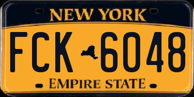 NY license plate FCK6048