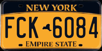 NY license plate FCK6084
