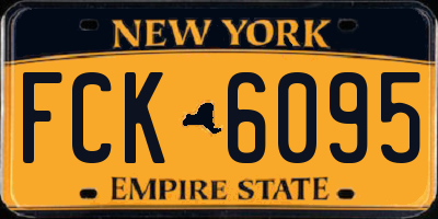 NY license plate FCK6095