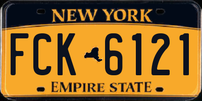 NY license plate FCK6121