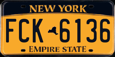 NY license plate FCK6136